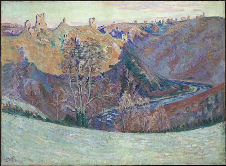 Crozant, as ruínas do lado de Creuse, de manhã - Armand Guillaumin