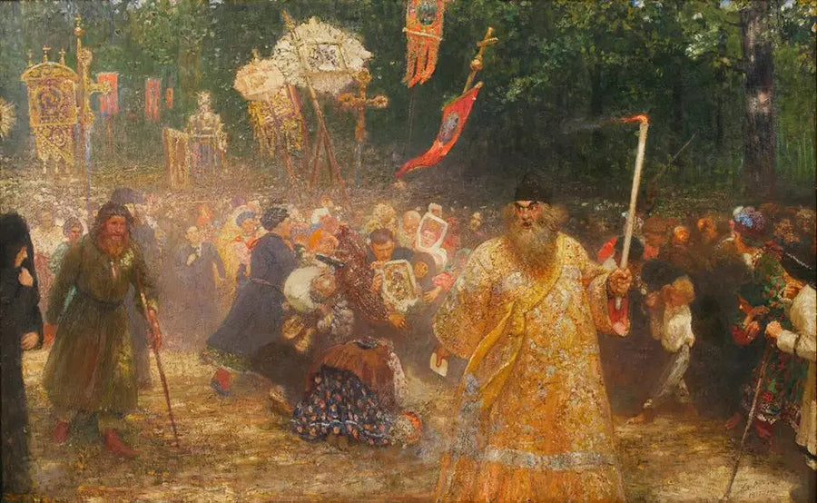 Crucessão em madeira de carvalho - Ilya Repin
