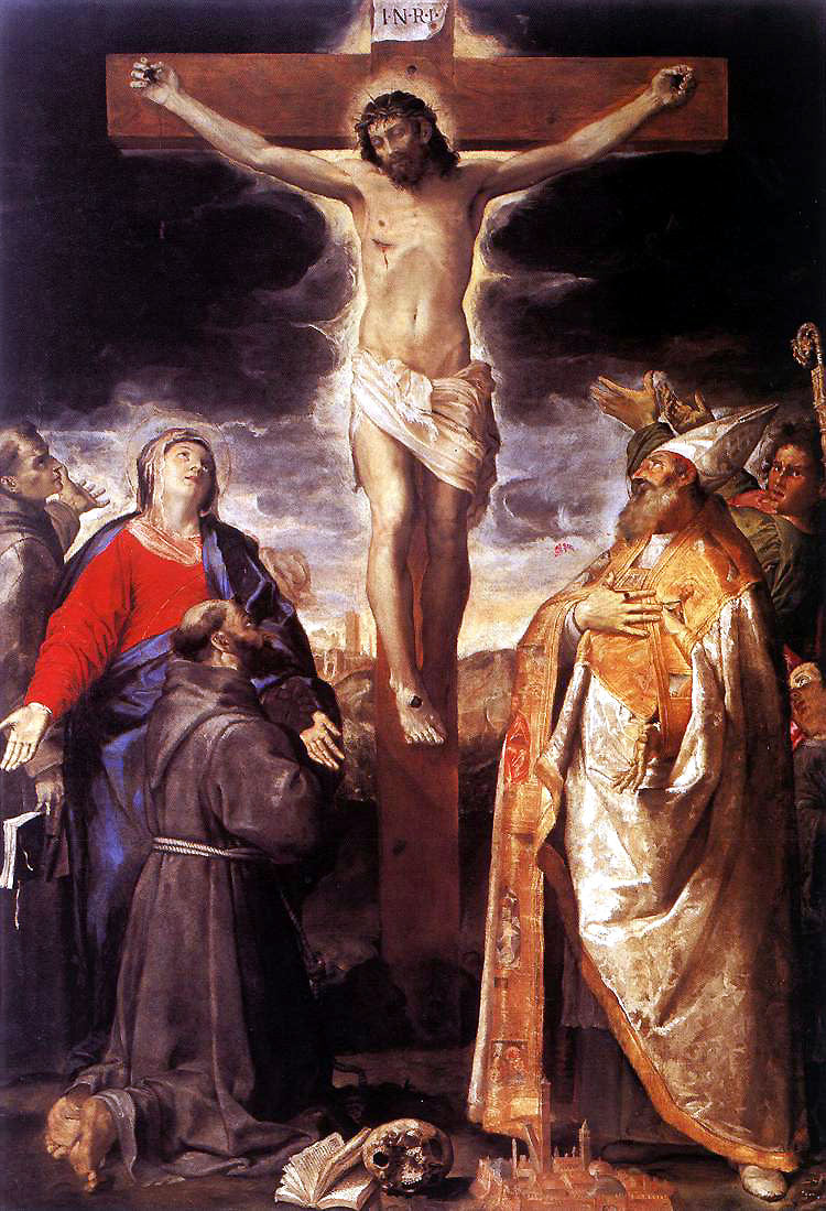 Crucificação com santos - Annibale Carracci