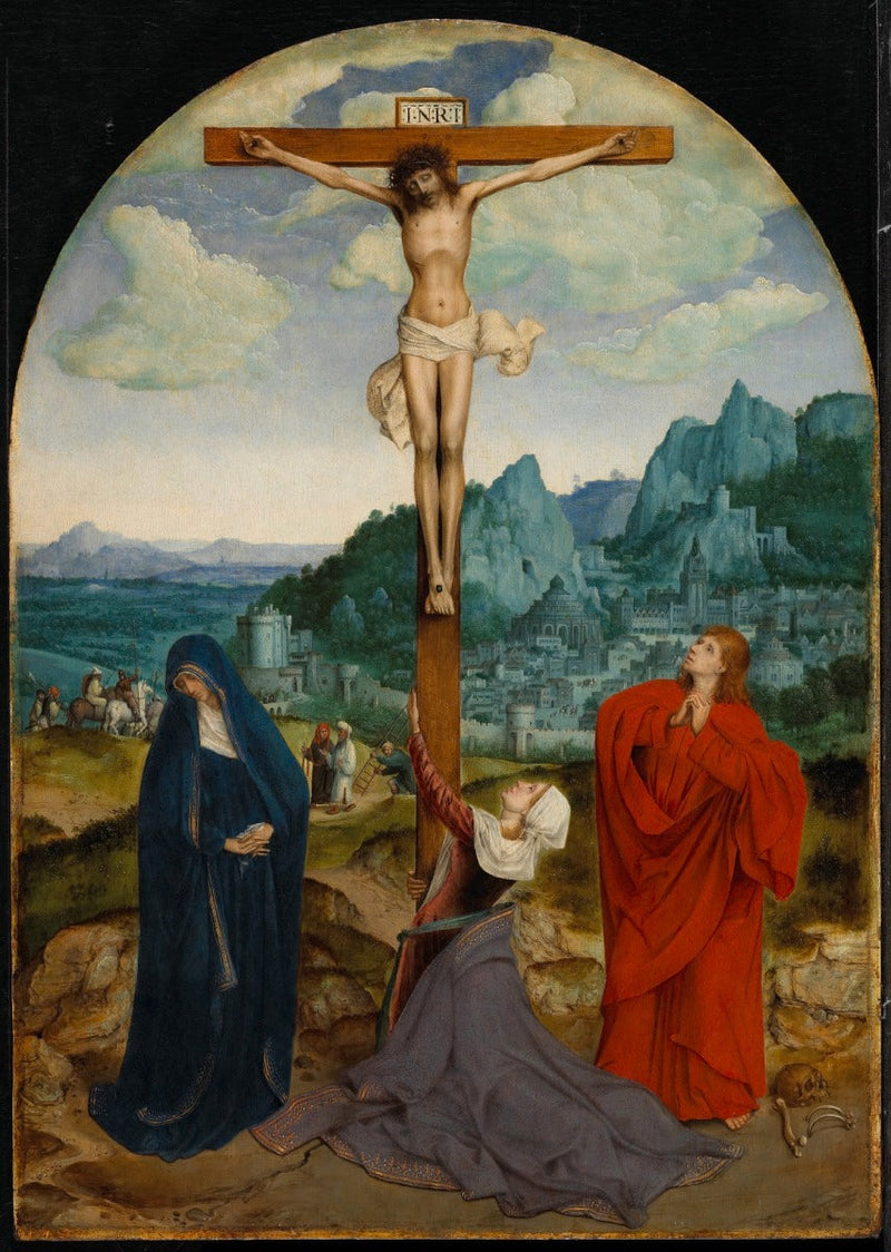 Crucificação, com a Virgem e São João - Quentin Metsys