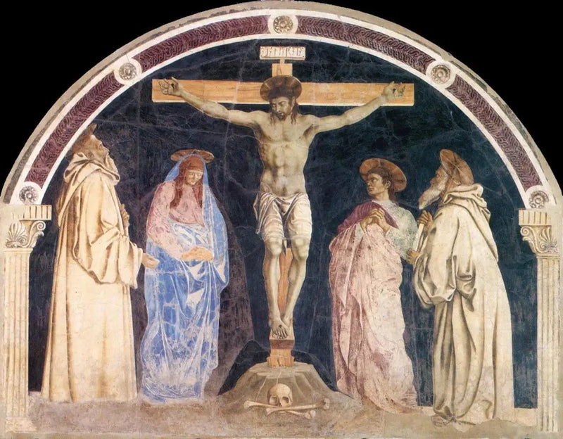 Crucificação com a Virgem e três santos - Andrea del Castagno