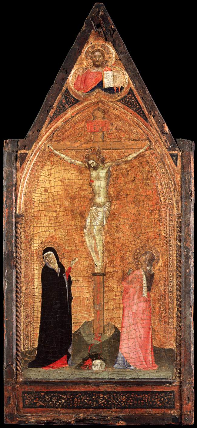 Crucificação e bênção de Cristo - Bernardo Daddi