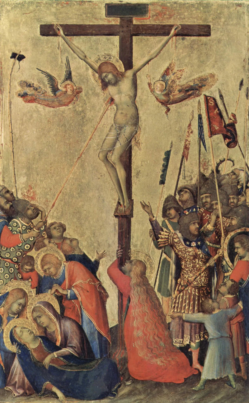 Crucificação. «O golpe de lança.» - Simone Martini