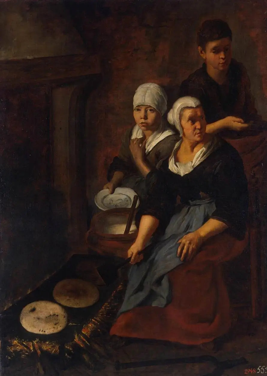 Cozimento de panquecas achatadas - Bartolomé Esteban Murillo