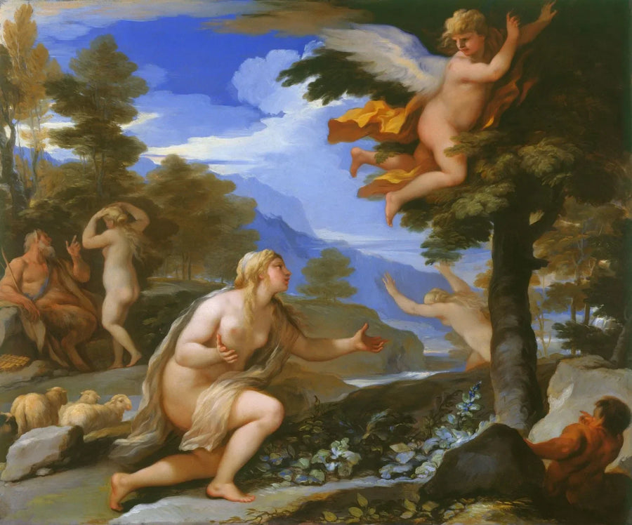 Cupido abandonando Psique - Luca Giordano