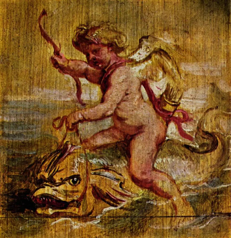Cupido cavalgando uma golfinho - Peter Paul Rubens