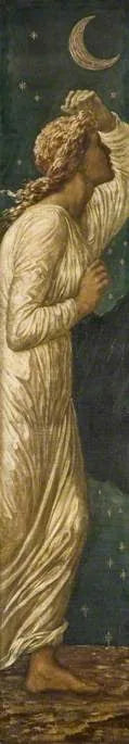 Cupido e Psique - Pinturas murais verdes do palácio - Edward Burne-Jones