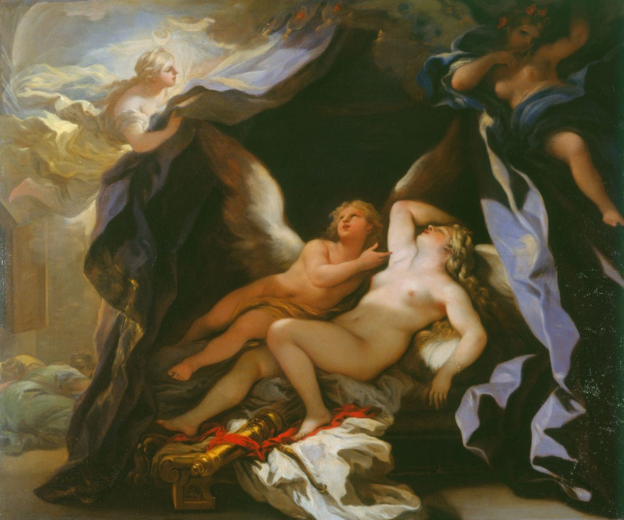 Cupido visitando Psique adormecida - Luca Giordano