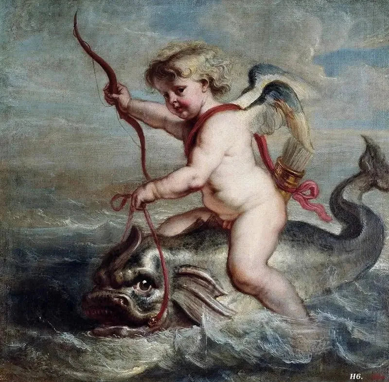 Cupido sobre um golfinho - Peter Paul Rubens