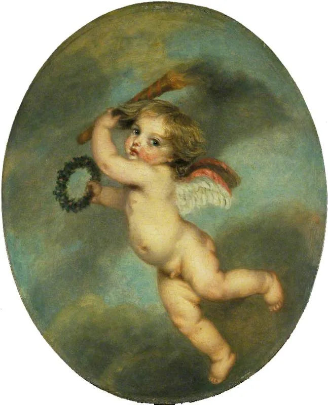 Cupido voador com uma tocha - Jean-Baptiste Greuze