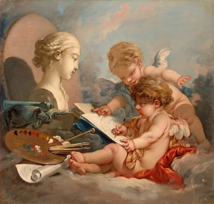 Cupidos. Alegoria da pintura - François Boucher