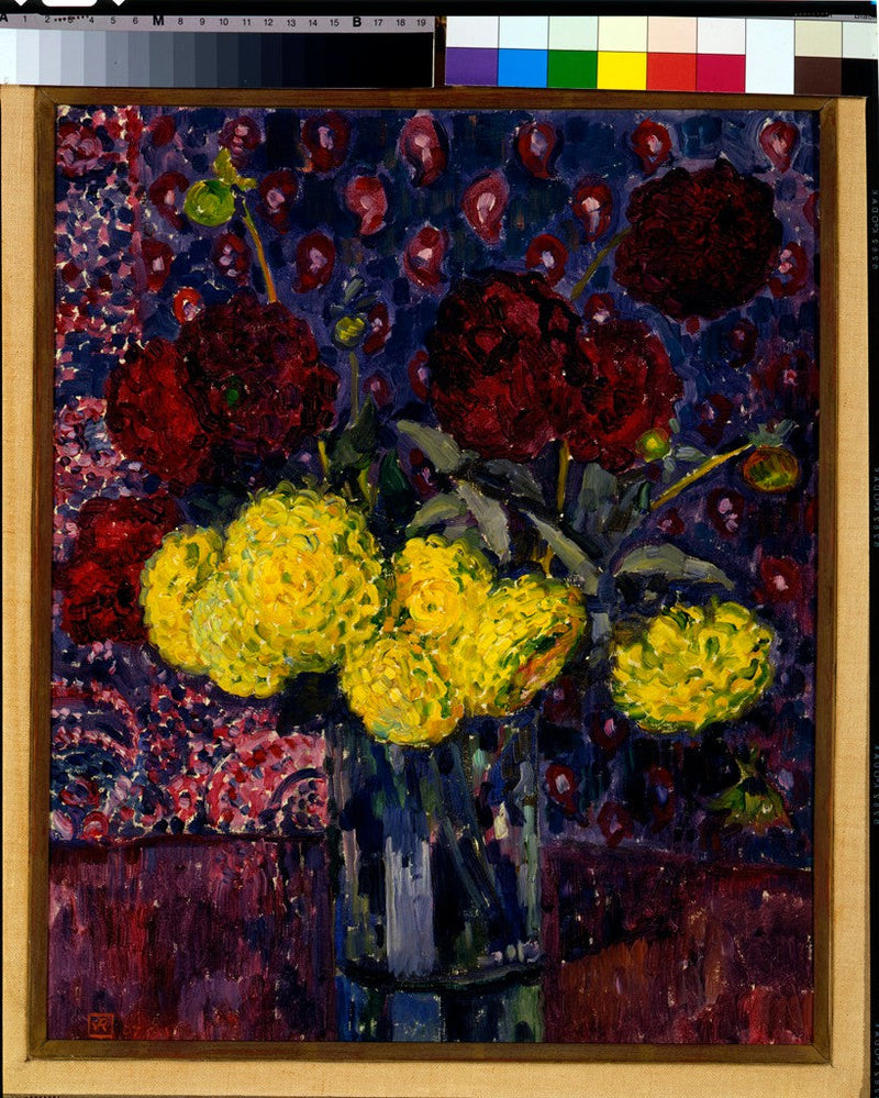 Dahlias em um vaso - Théo van Rysselberghe