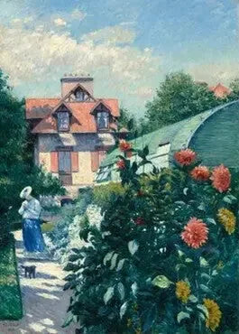 Dálias, Jardim do Petit Gennevilliers - Gustave Caillebotte