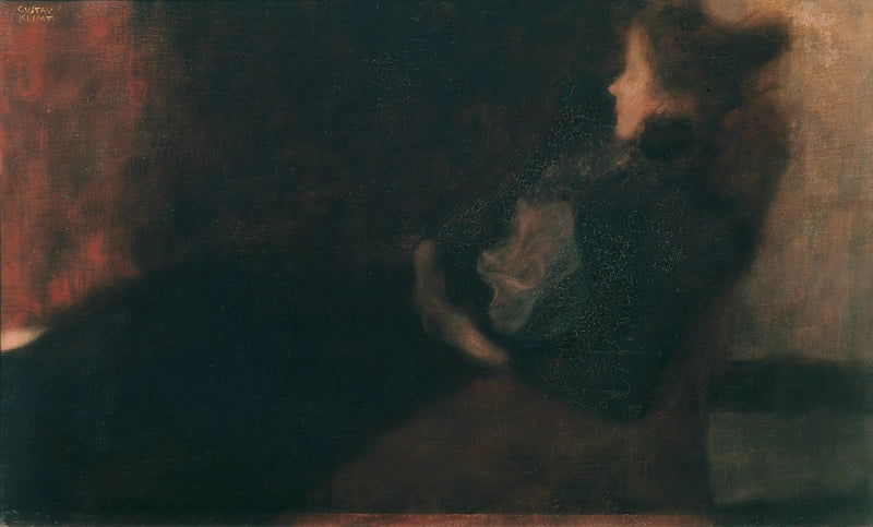 Dama ao lado da lareira (Dame am Kamin) - Gustav Klimt