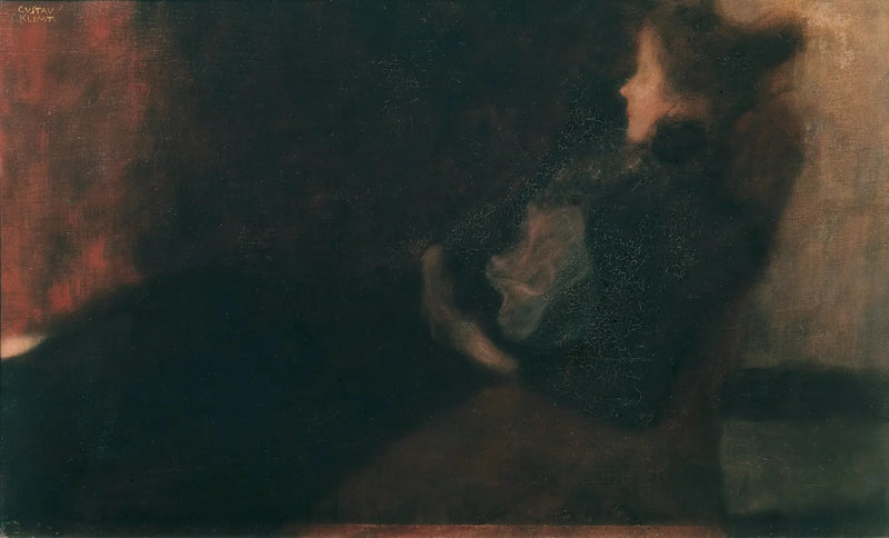 Dama ao lado da lareira (Dame am Kamin) - Gustav Klimt