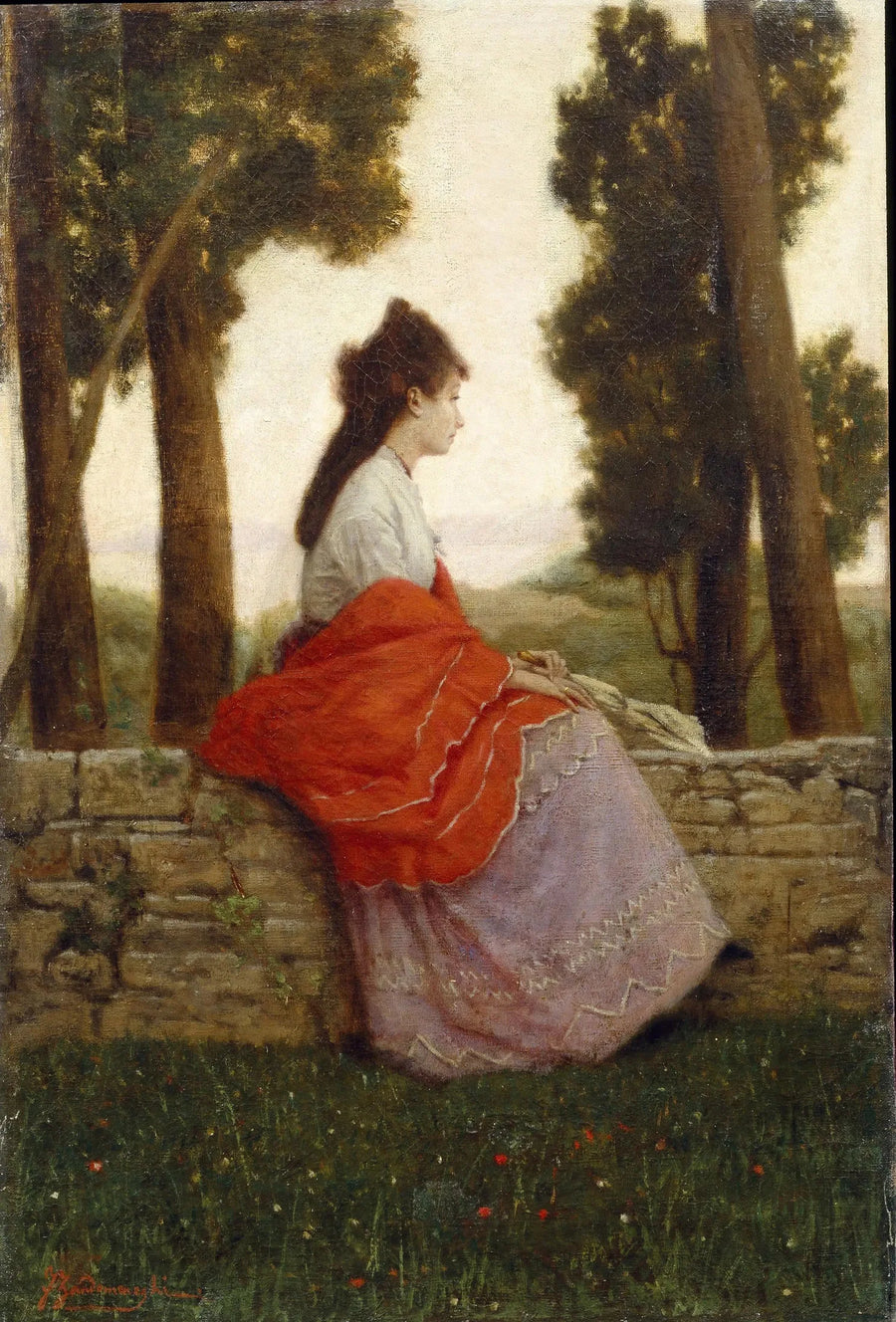 Dama no parque - Federico Zandomeneghi