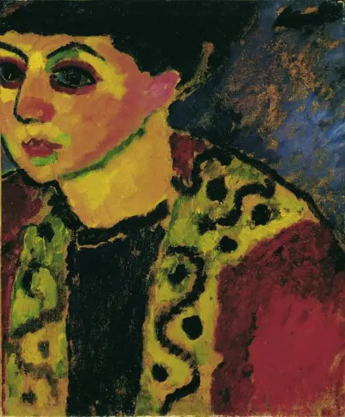 Dama diante do fundo azul - Alexej von Jawlensky