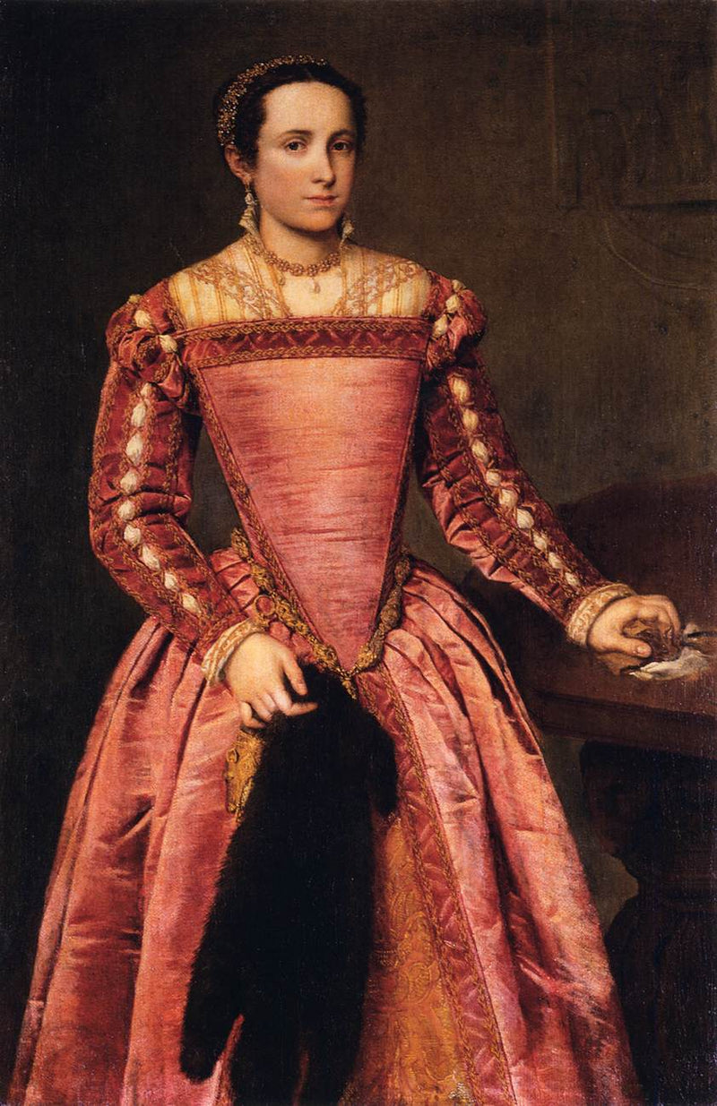 Dama de vestido vermelho - Giovanni Battista Moroni