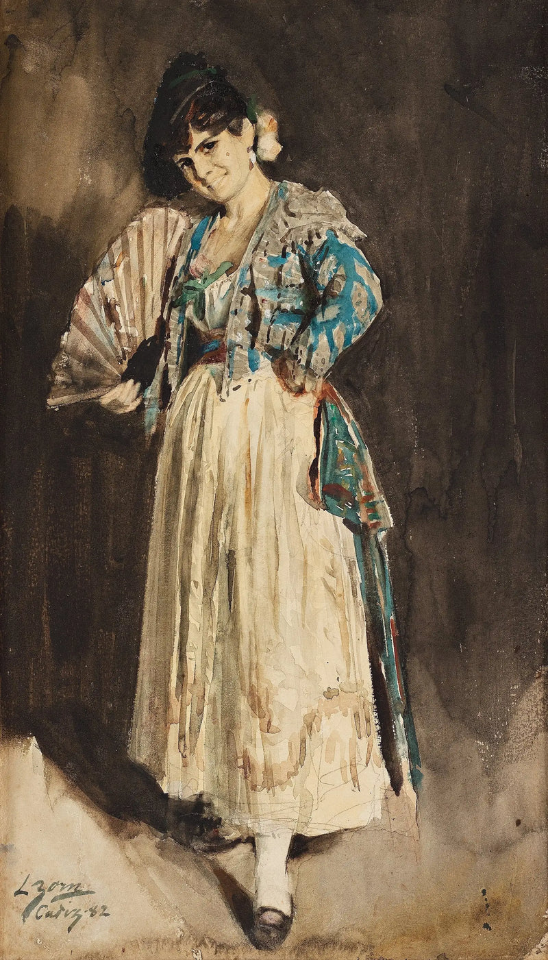 Dama espanhola com boina preta - Anders Zorn