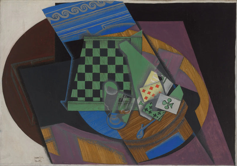 Damier e cartas de jogar - Juan Gris