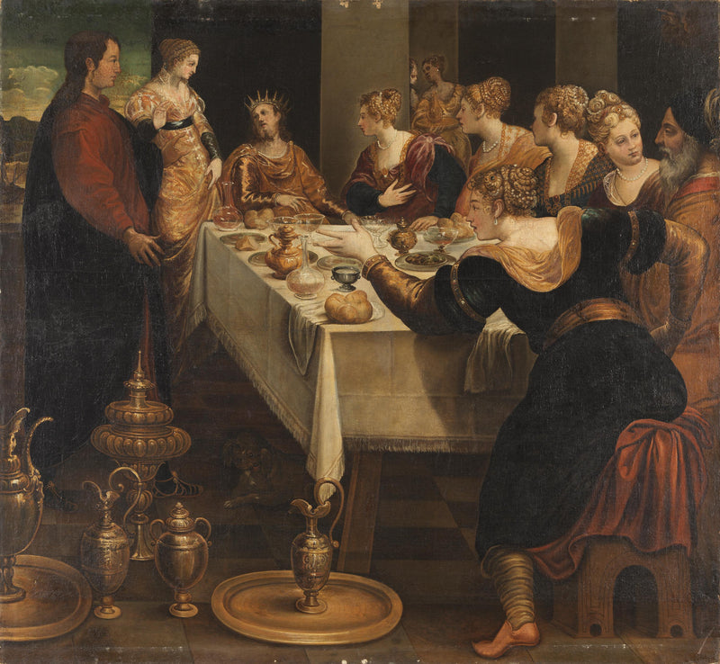 Daniel anuncia a Belsazar o fim de seu império - Jacopo Tintoretto