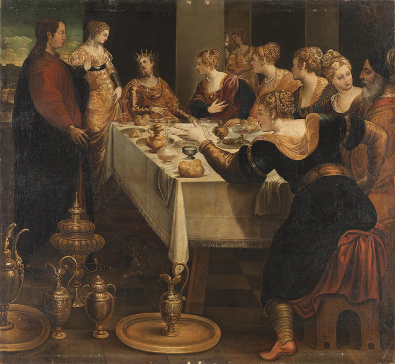 Daniel anuncia a Belsazar o fim de seu império - Jacopo Tintoretto