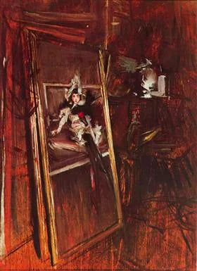 Na oficina do pintor com a jovem Errazuriz - Giovanni Boldini