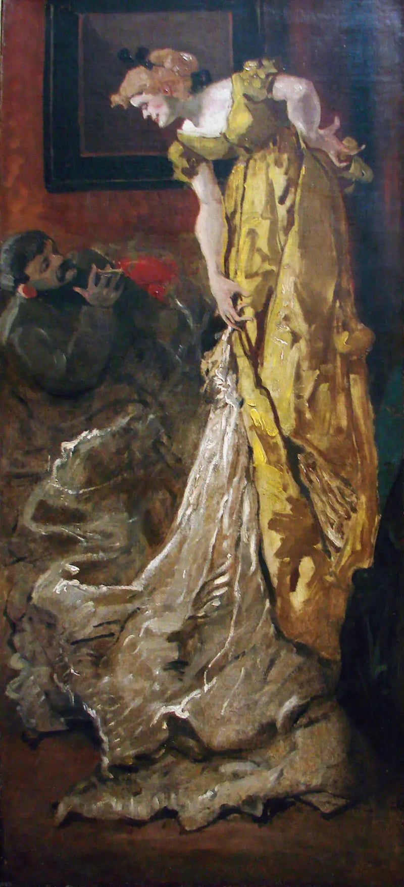 No ateliê a pose do modelo (de acordo com o Ateliê de Alfred Stevens) - Henri de Toulouse-Lautrec