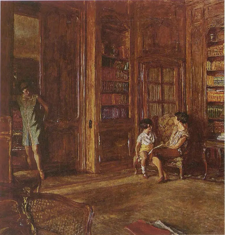 Na biblioteca - Édouard Vuillard