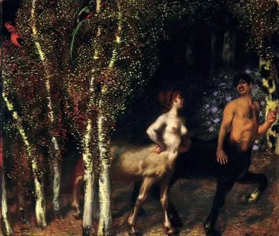 Na floresta encantada - Franz von Stuck
