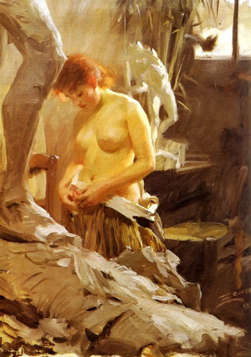 Na oficina de Wikströms - Anders Zorn