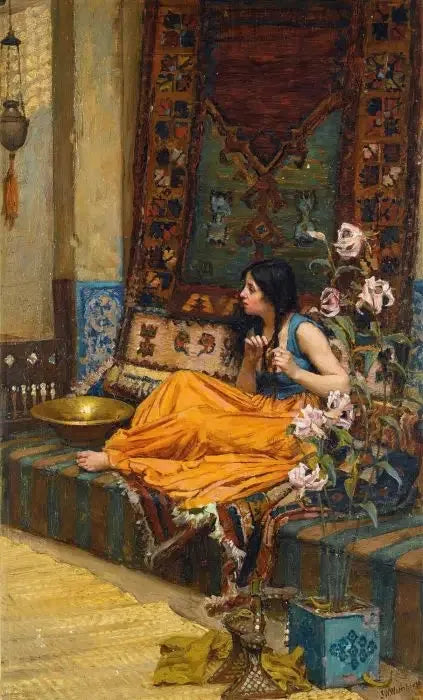 No harém, uma odalisca - John William Waterhouse