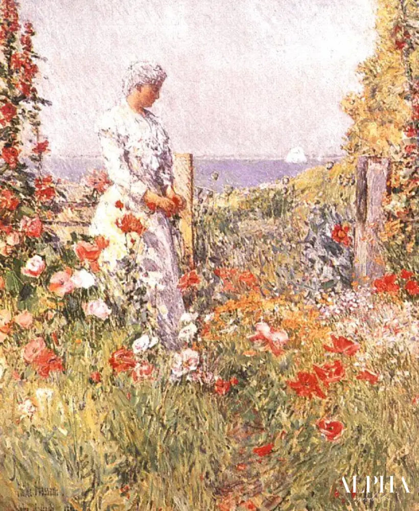 Dans le jardin - Childe Hassam - Reproductions de tableaux et peintures haut de gamme