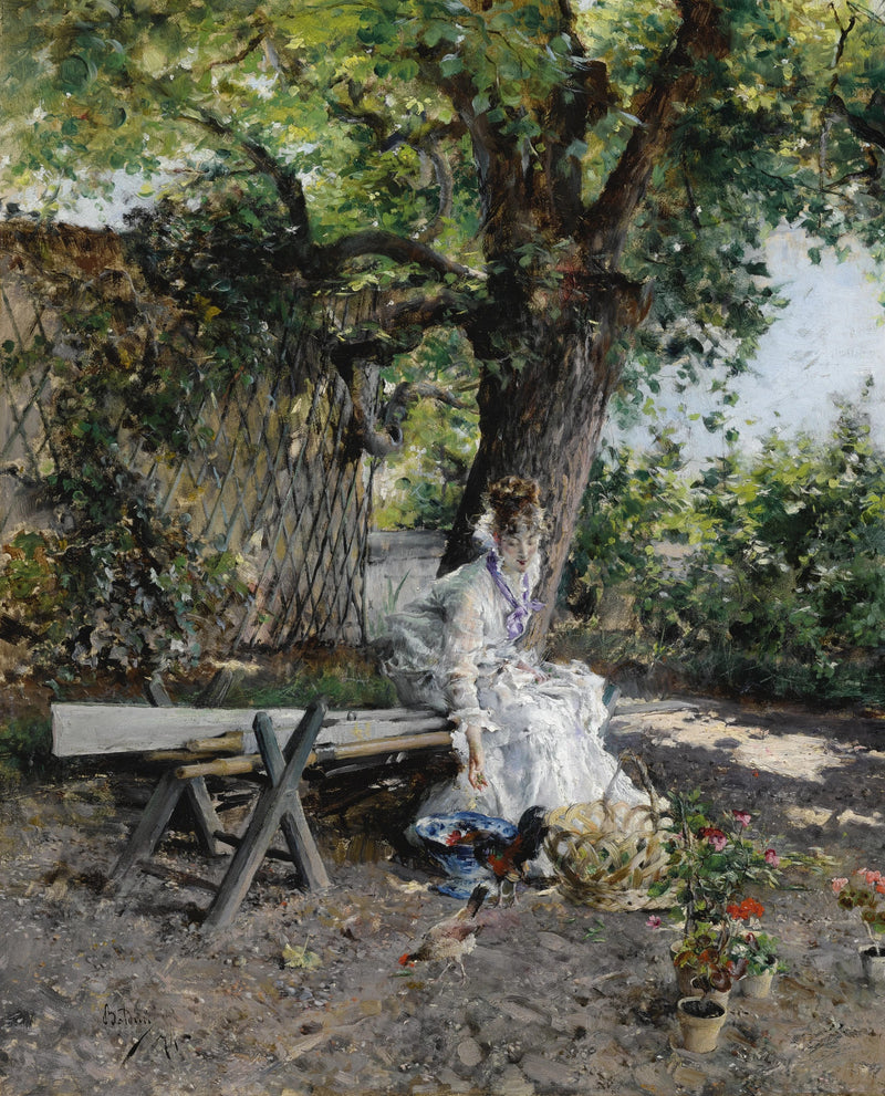 No jardim - Giovanni Boldini