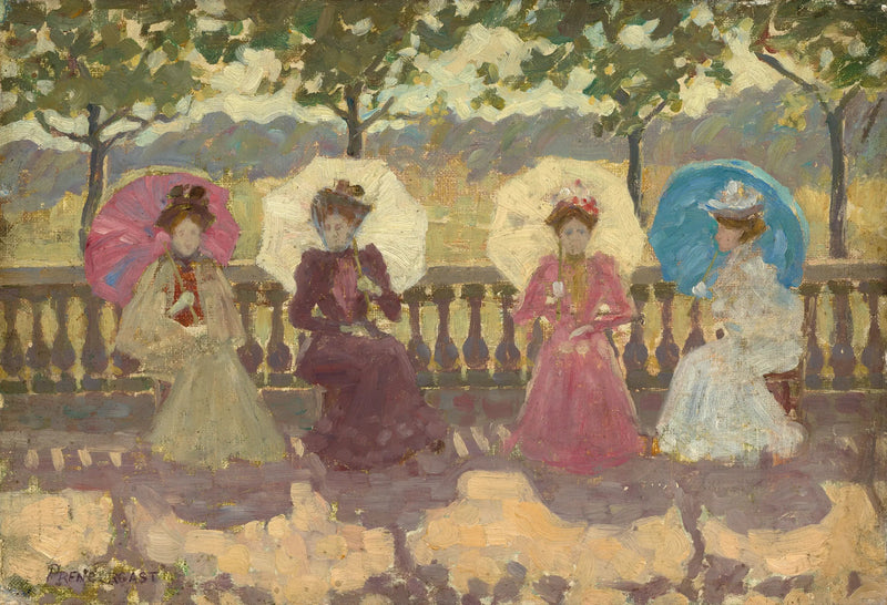 No parque, Paris - Maurice Prendergast