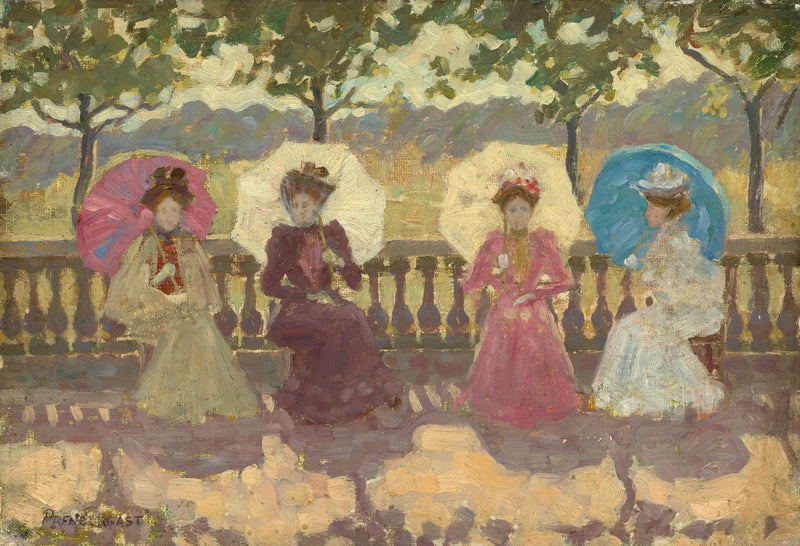 No parque, Paris - Maurice Prendergast