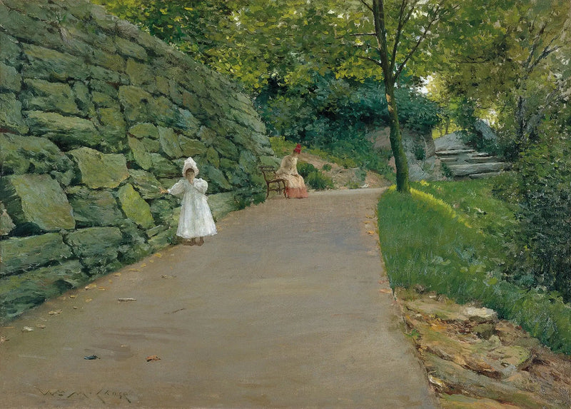 No parque (uma trilha secundária) - William Merritt Chase