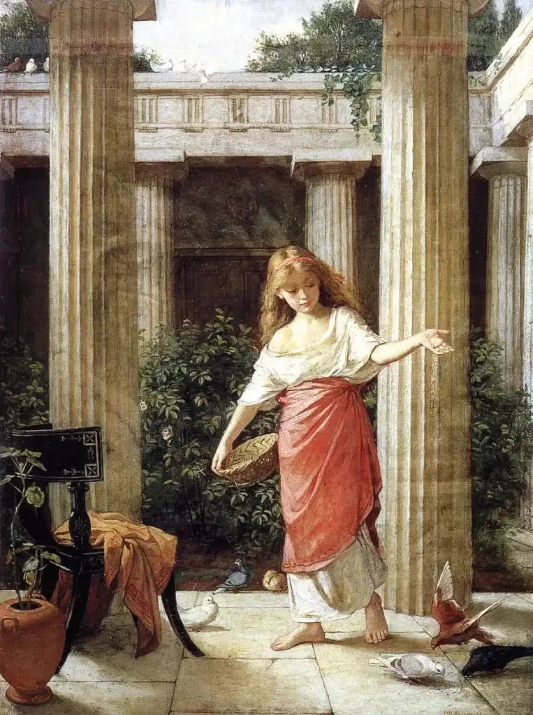 No peristilo - John William Waterhouse