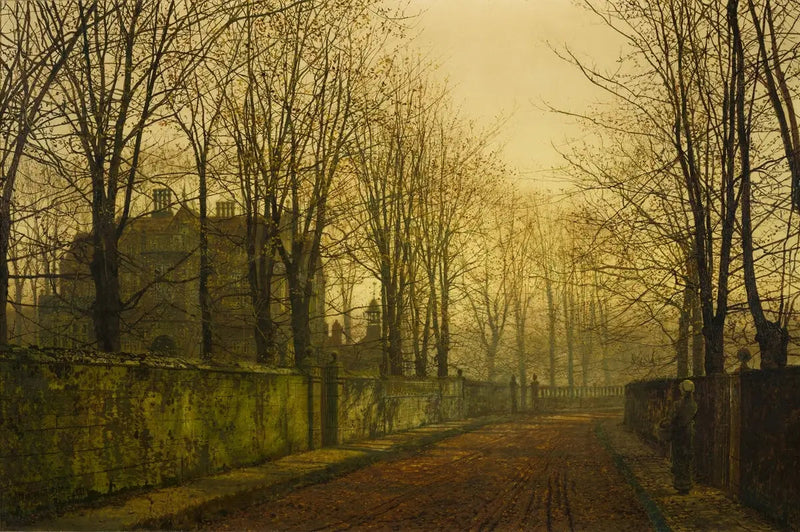 Nas névoas douradas do outono - John Atkinson Grimshaw