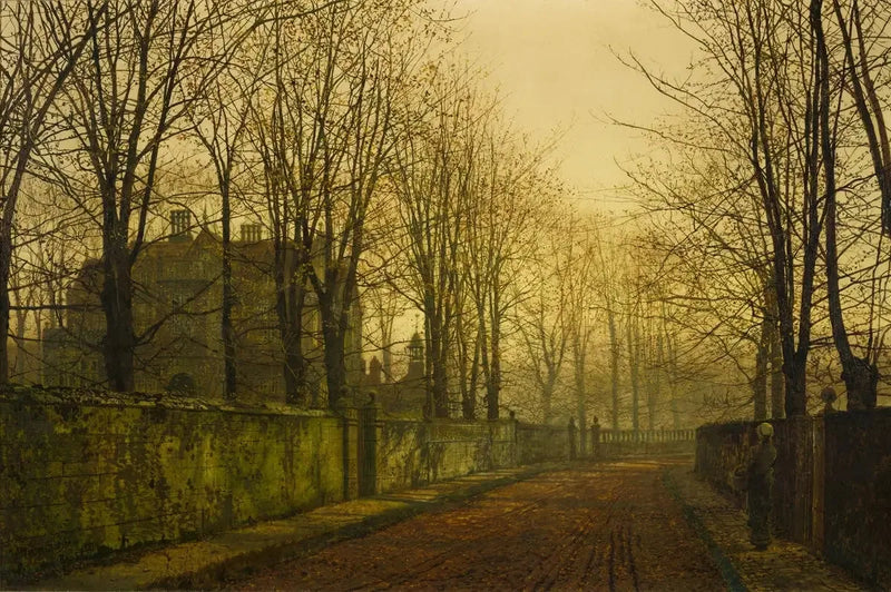 Nas névoas douradas do outono - John Atkinson Grimshaw