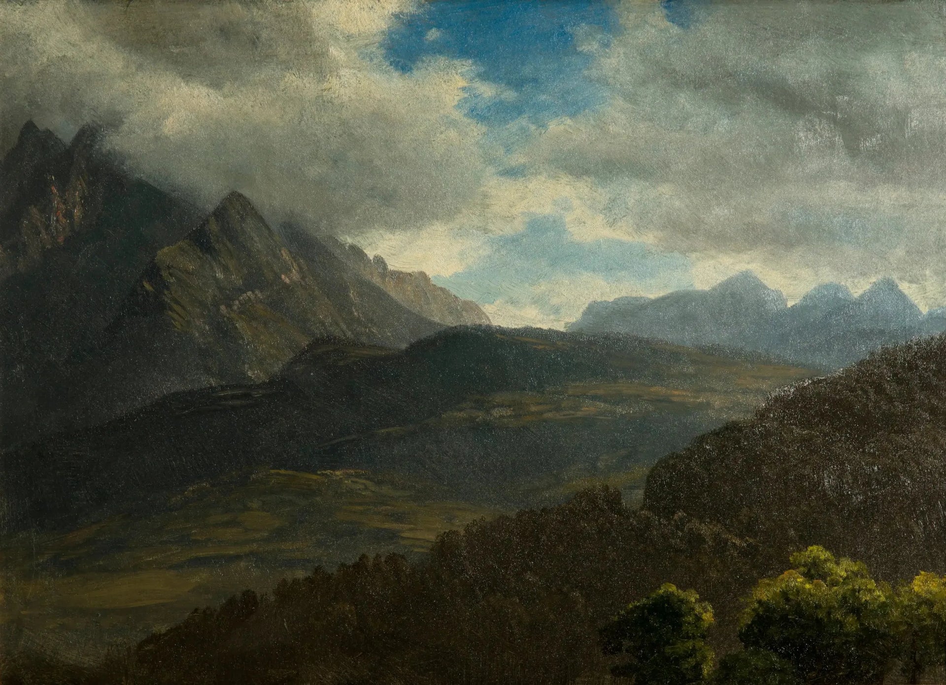 Dans les montagnes Rocheuses - Albert Bierstadt image 1 copie de tableau peinte à la main