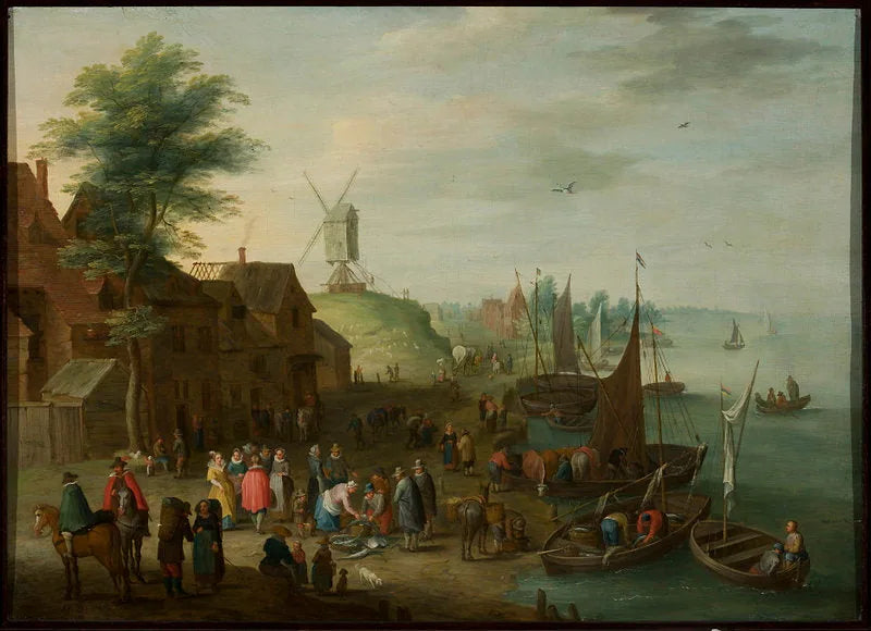 Dans un port de pêche - Jan Brueghel l'Ancien
