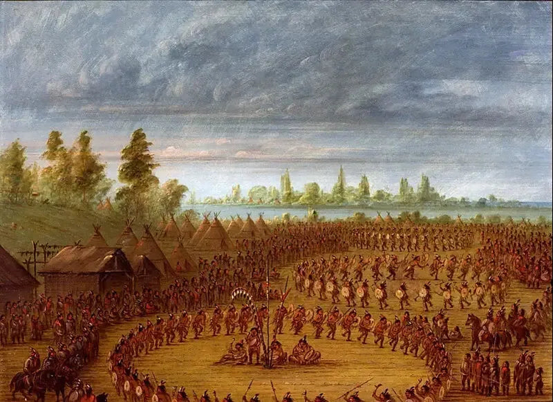 Dança de guerra dos Apaches - George Catlin