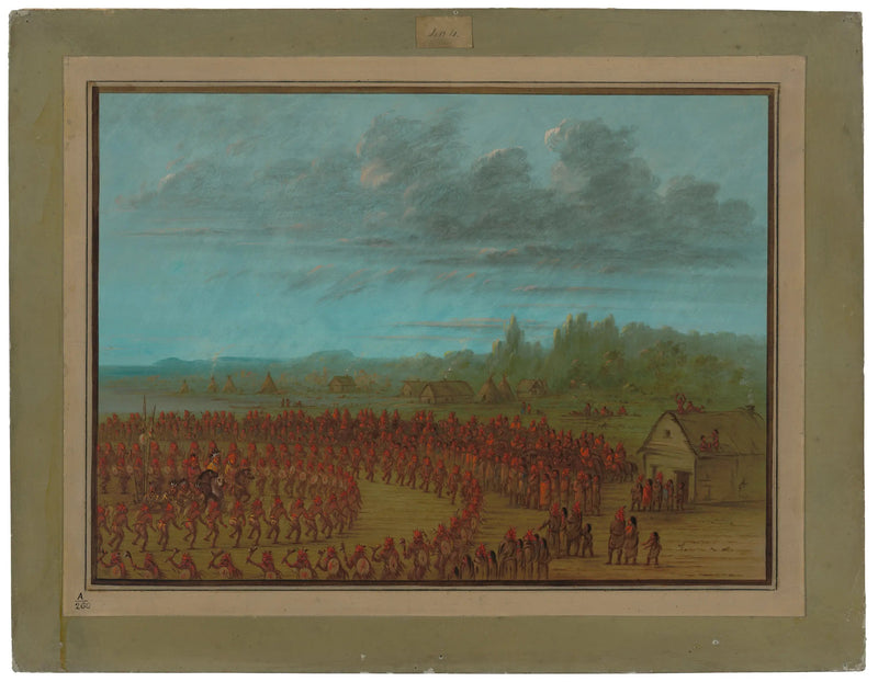 Dança de guerra dos Saukies - George Catlin