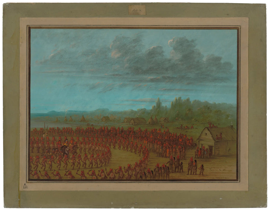 Dança de guerra dos Saukies - George Catlin