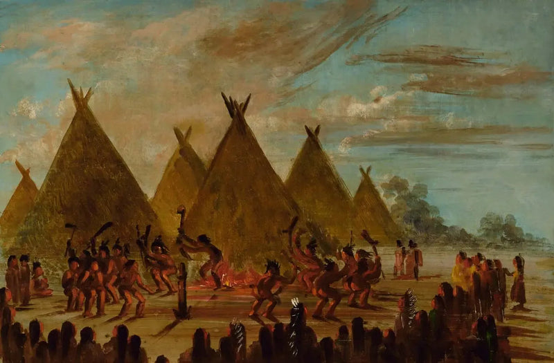 Dança de guerra, Sioux - George Catlin