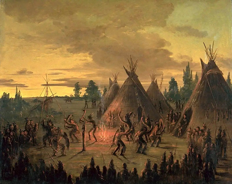 Dança de guerra, Sioux - George Catlin