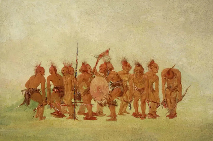 Dança da mendicância, Sauk e Fox - George Catlin