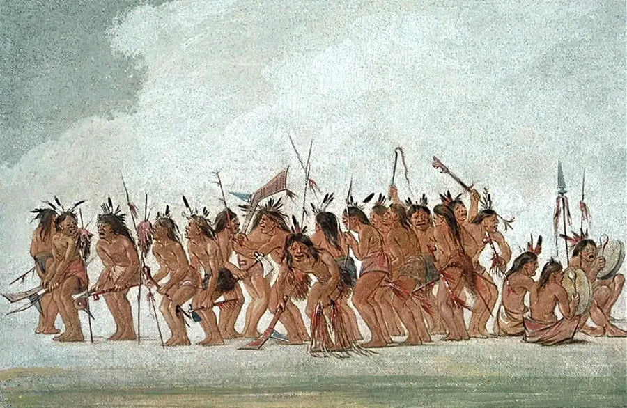 Dança do cachorro em Fort Snelling - George Catlin