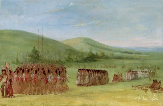 Ball-Play Dance - George Catlin - Reproductions de tableaux et peintures haut de gamme